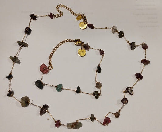 Conjunto Collar-Pulsera Amatista con Sello de Nudo de Bruja, Amuletos de Proteccion Talismia